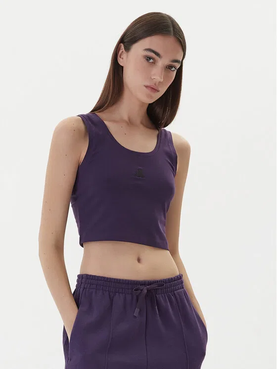 Топ slim fit Essentials Small Logo Adidas, фиолетовый