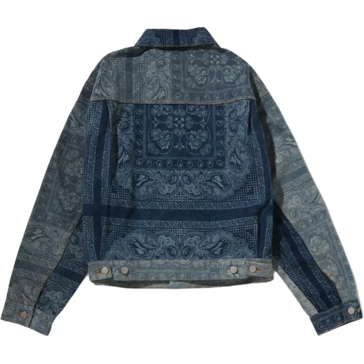 Детская джинсовая куртка унисекс с принтом A BATHING APE, Light Indigo — фото 3