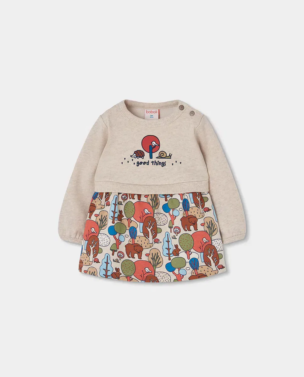 Детское платье для девочек из флиса с длинным рукавом Boboli, Multicolor