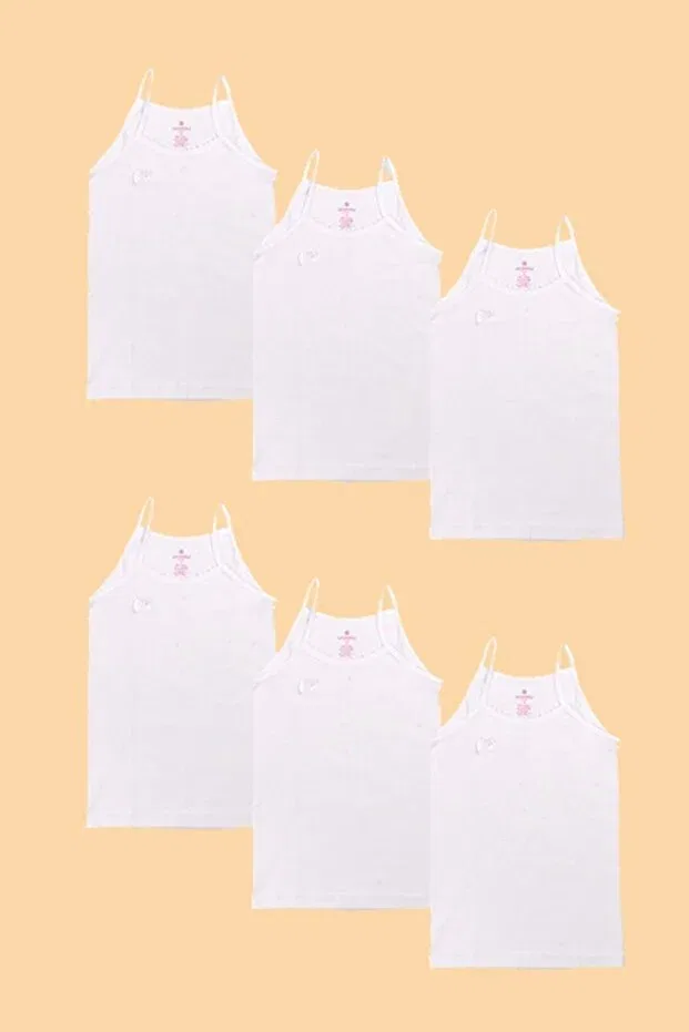 Детское для девочек белье на бретелях с помпонами Ceylanoğlu, White