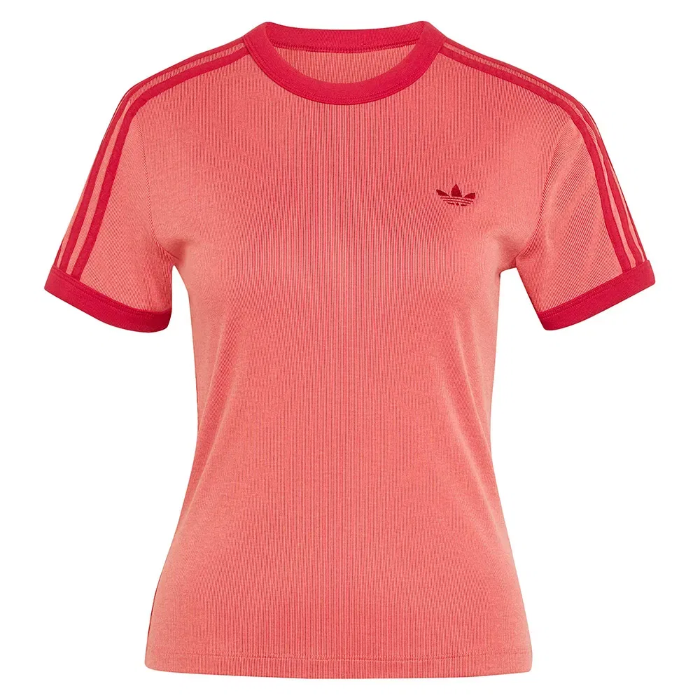 Женская футболка с коротким рукавом Heather 3 Stripes Cali Adidas Originals, Pink — фото 3