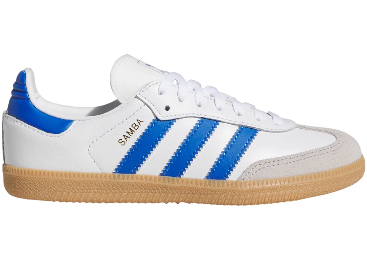 Детские кроссовки lifestyle с замшевыми вставками Adidas Samba OG, Cloud White Blue Gum