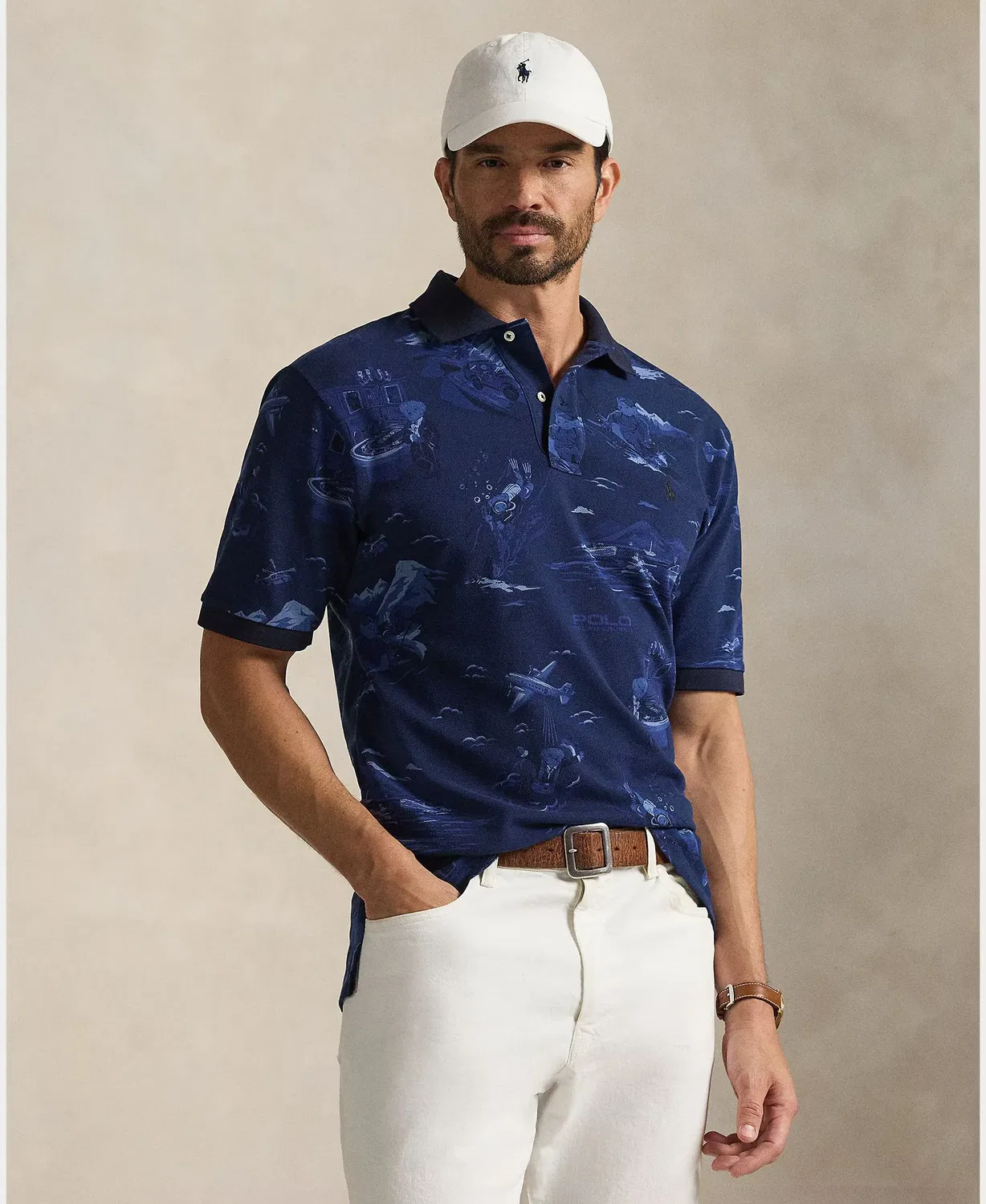 Мужское поло с принтом Polo Bear Ralph Lauren Polo Ralph Lauren, Azul Marino