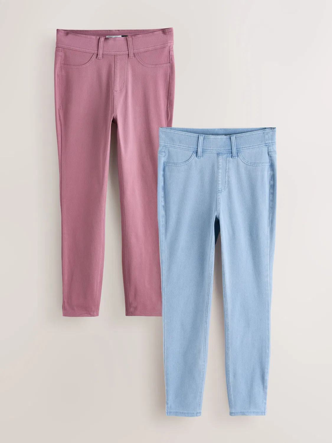 Леггинсы джинсовые укороченные 2 шт. Next, Bleach Blue/Pink