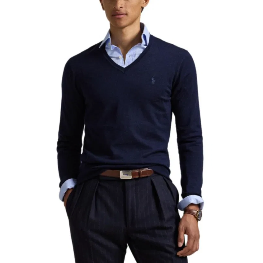Мужской шерстяной свитер Polo Ralph Lauren, Blue — фото 4