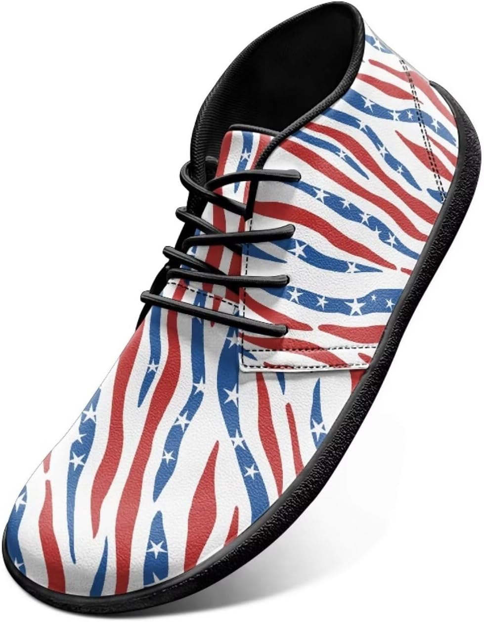 

Мужские кожаные лоферы на шнуровке с широким носком, модель «Такса Форхринс» в леопардовом принте, легкие и удобные, размер US 6-14 Forchrinse, Us Flag Stripe