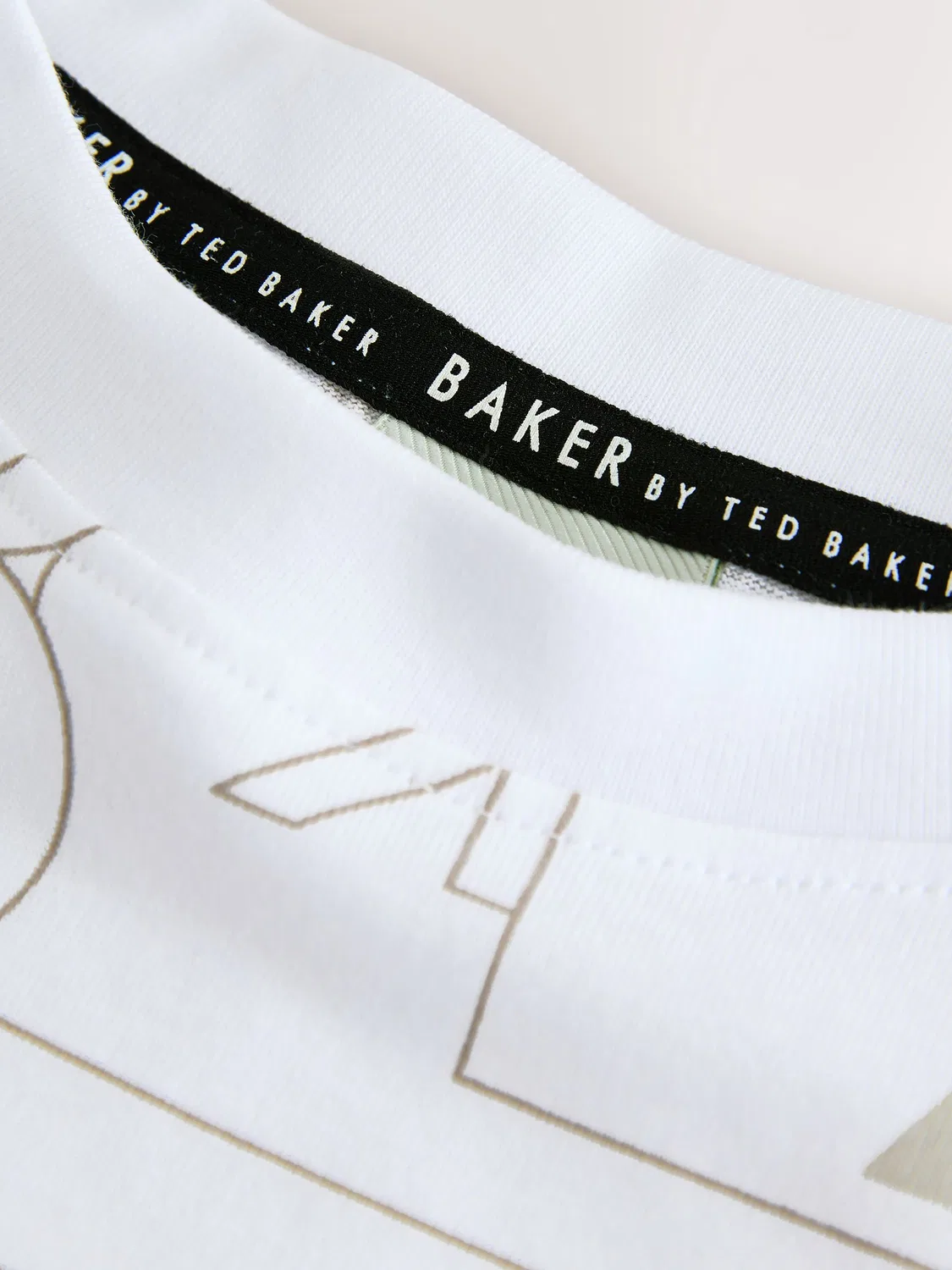 Футболка с принтом Baker by Ted Baker Letter Print, белый — фото 4