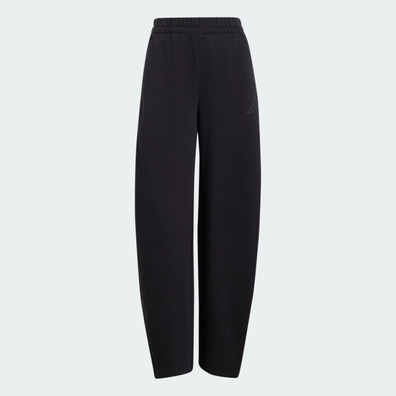 Женские флисовые штаны с завязкой Essentials Contemporary Fleece Hose mit Barrel-Bein Adidas, Schwarz — фото 2