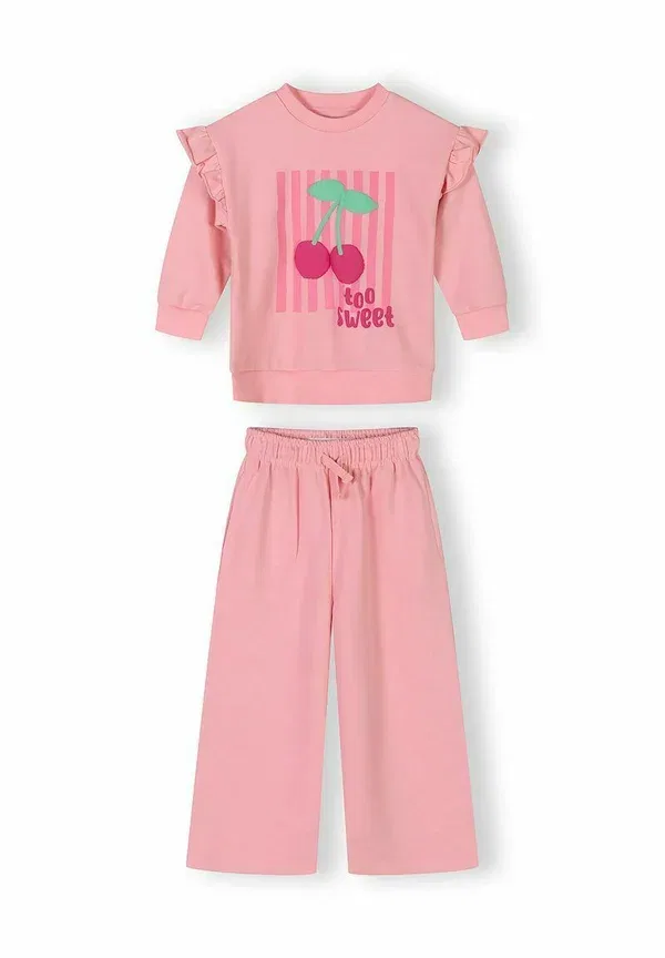 Брюки из футера с принтом Set and wide joggers Minoti, light pink, светло-розовый — фото 3