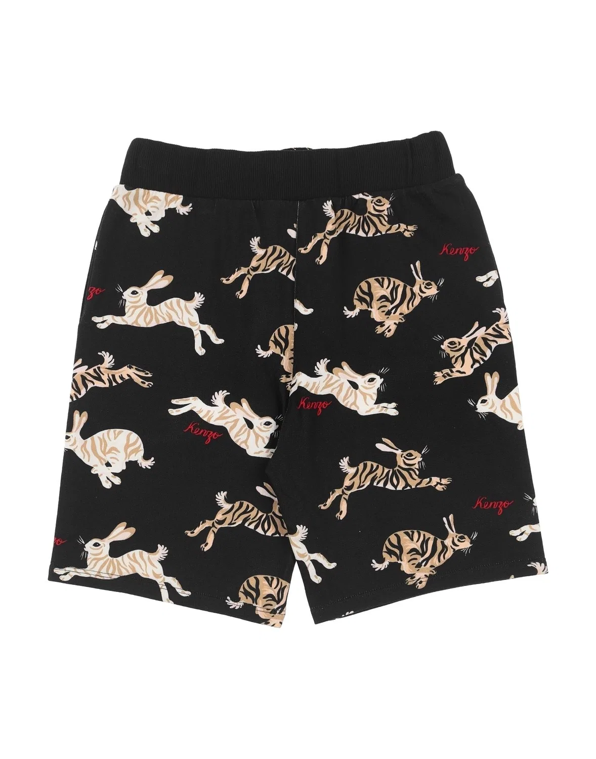 Детские шорты для мальчиков из футера Kenzo Kids, черный — фото 2