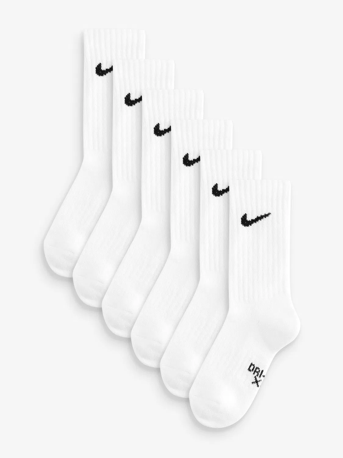 Носки Nike Performance Crew, 6 пар, белый