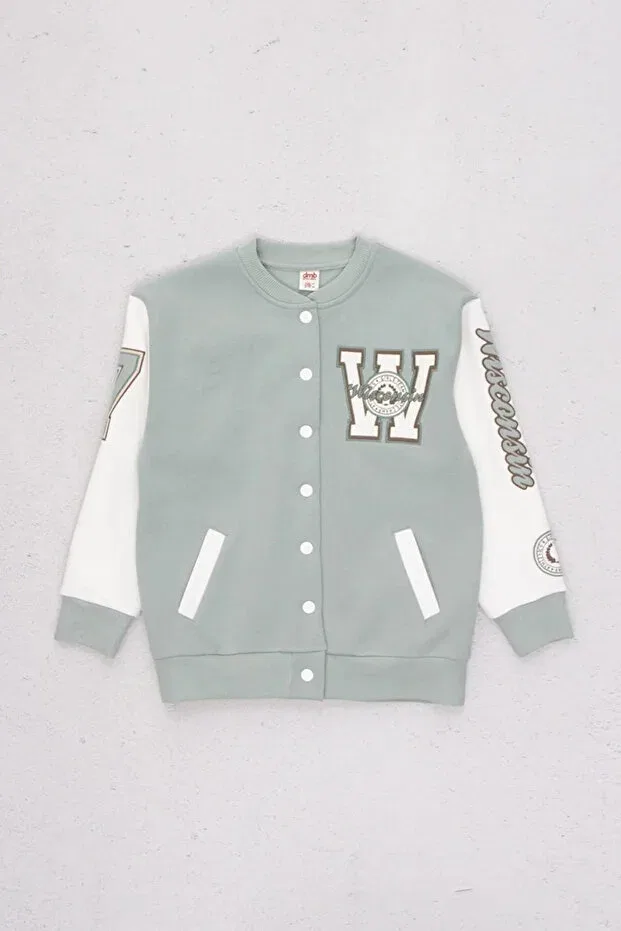 Детский кардиган для девочек с длинным рукавом College Cardigan Dmb Boys & Girls, Mint — фото 4