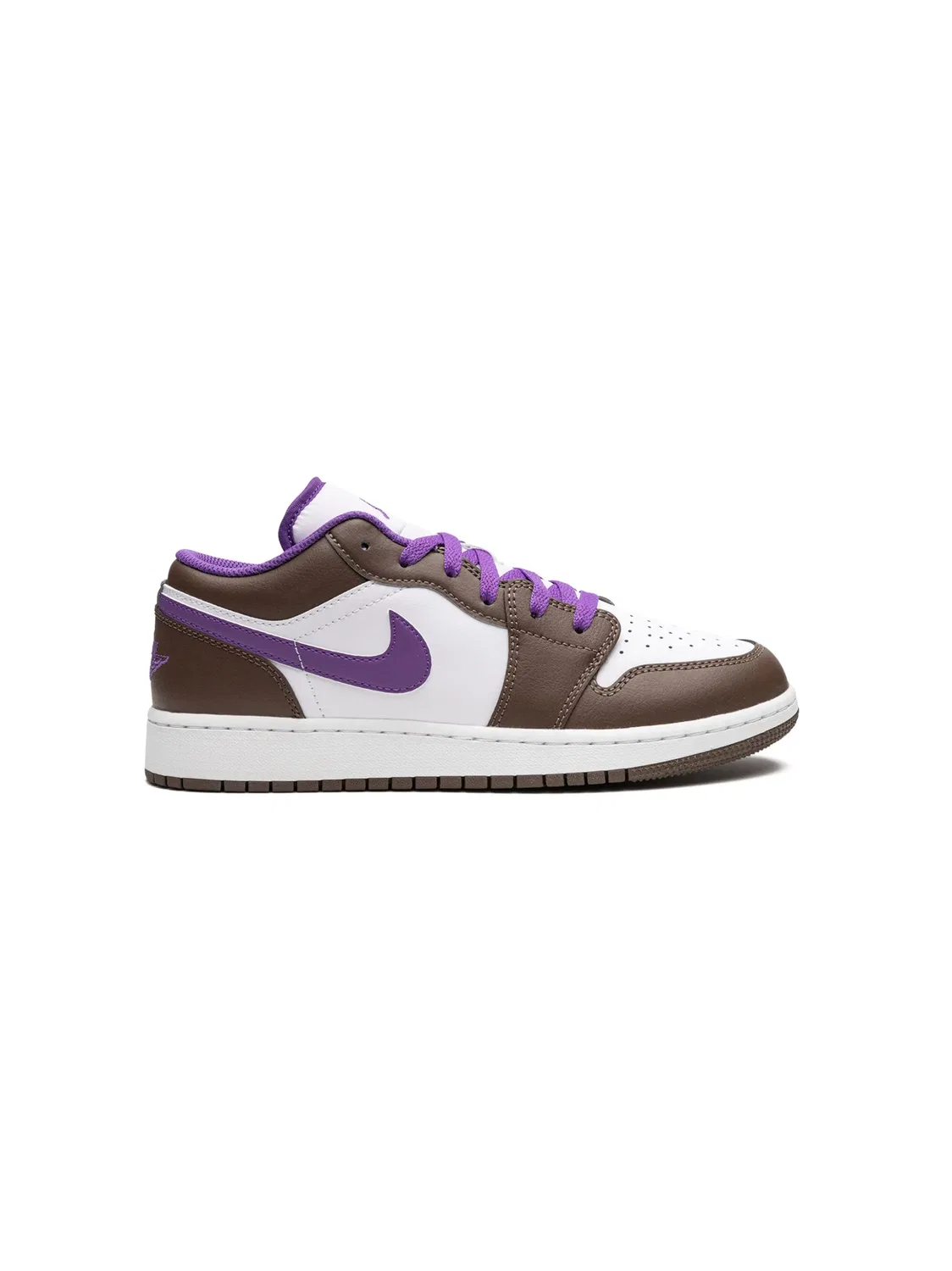 Кроссовки Air Jordan 1 Low в Паломино/Диком Ягоде, коричневый — фото 3