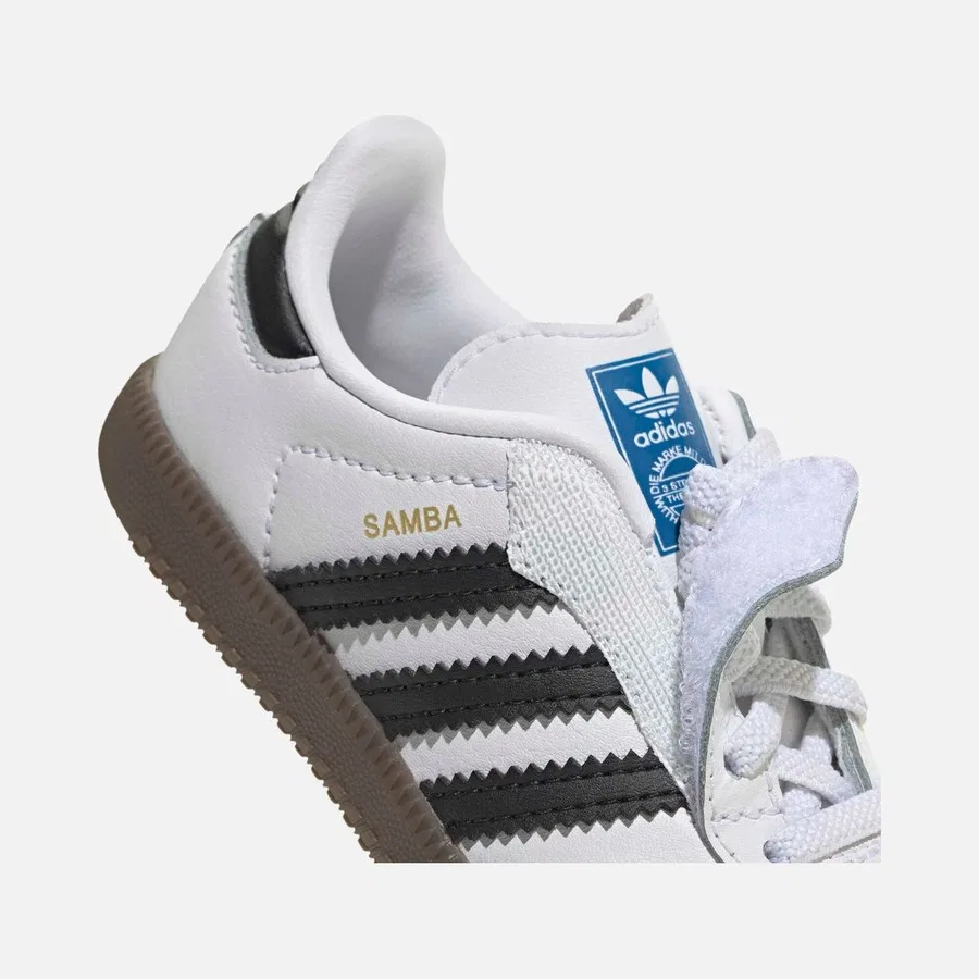 Детские спортивные кроссовки с замшевыми вставками Samba Og Cf El I adidas, Белый — фото 3