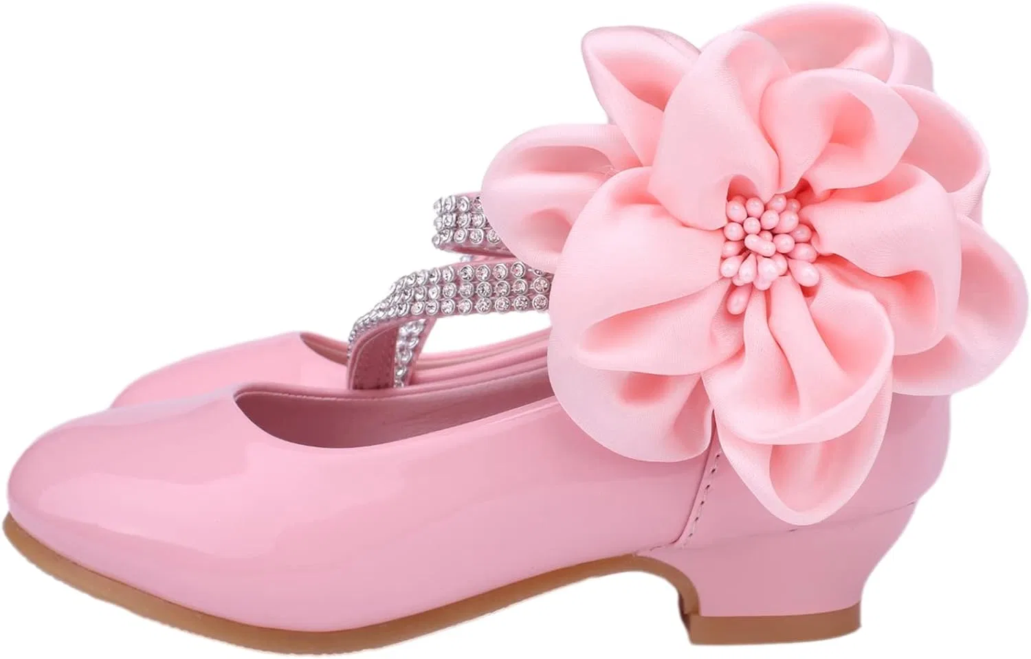 Детские туфли Мэри Джейн с ремешком для девочек rismart, Pink — фото 4