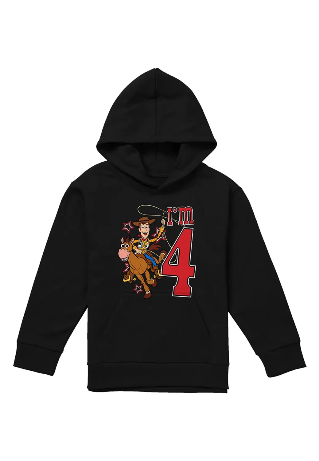 Детский худи Toy Story Birthday Woody I'm 4, Disney, Black — фото 4