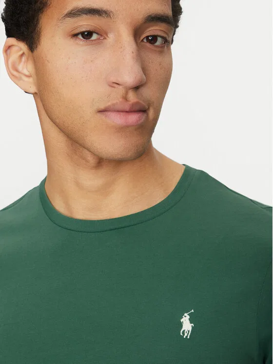 Футболка slim fit Polo Ralph Lauren, зеленый — фото 4