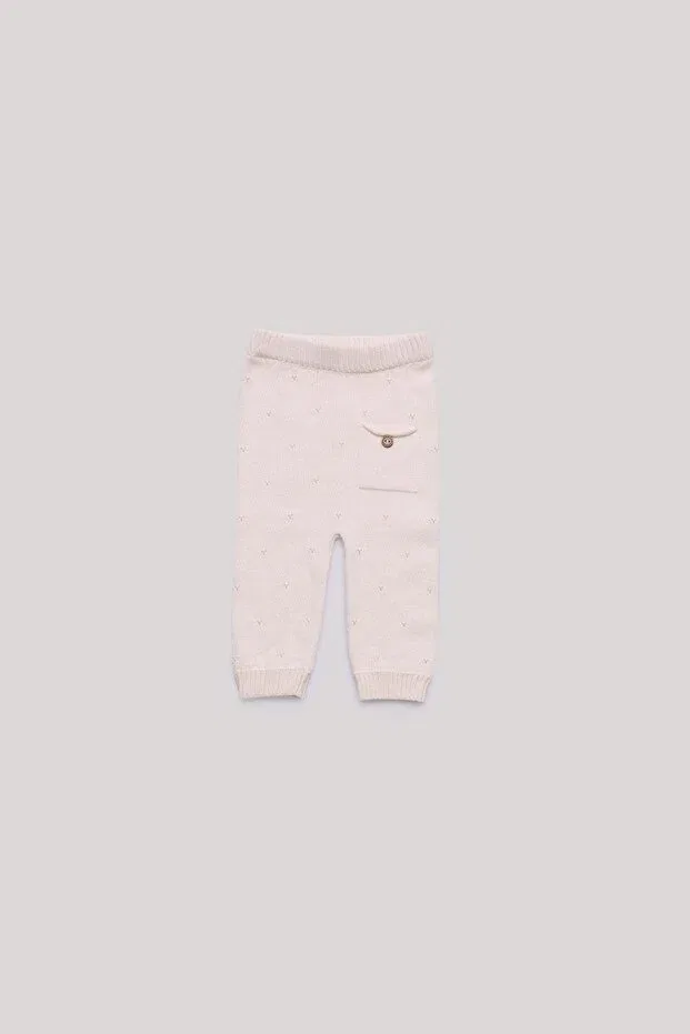 Детские спортивные штаны для мальчиков хлопковые Layette, Ecru