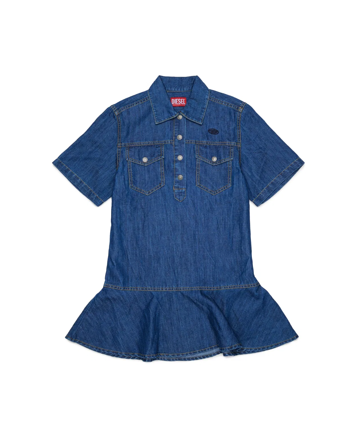 Детское джинсовое платье с коротким рукавом DARYL DIESEL, Indigo Blue