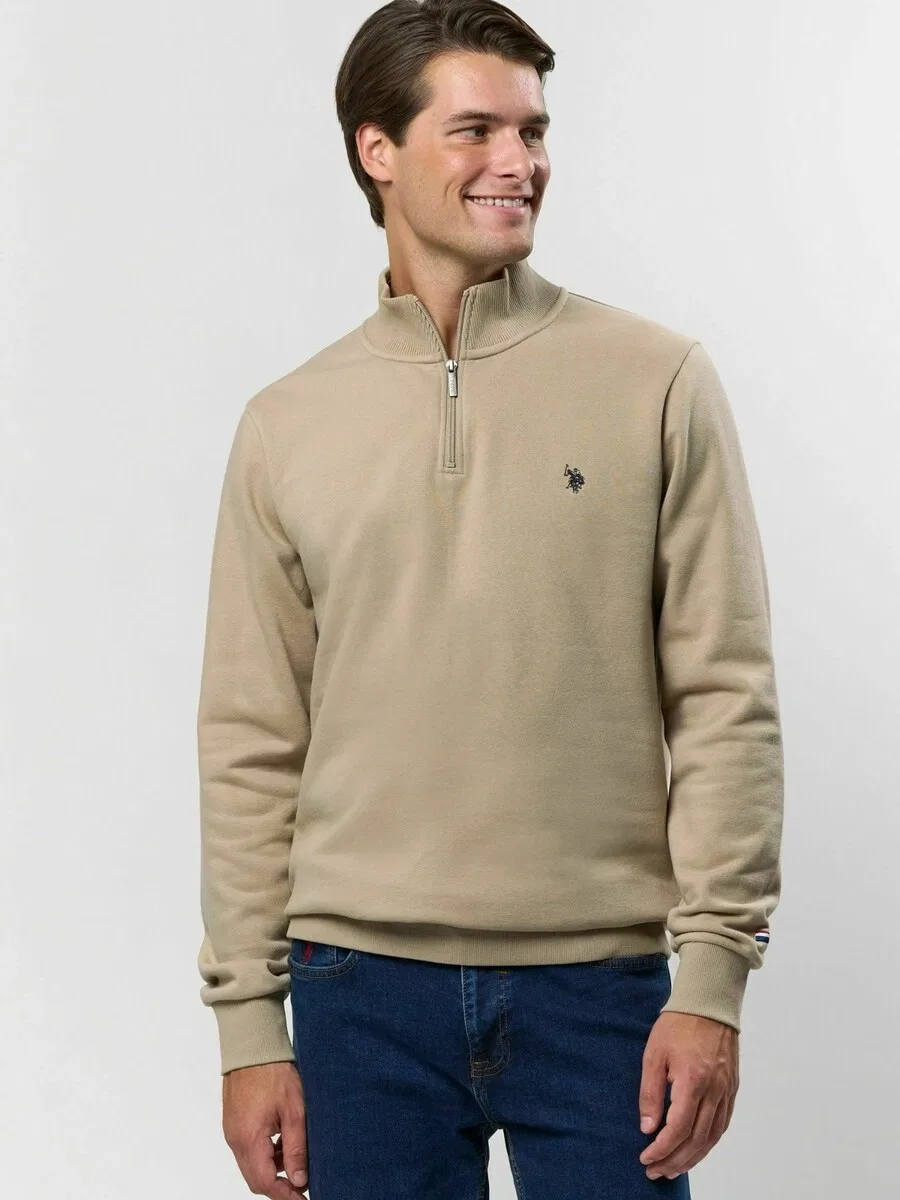 Свитер U.S. Polo Assn. 'UMKurt' бежевого цвета — фото 3