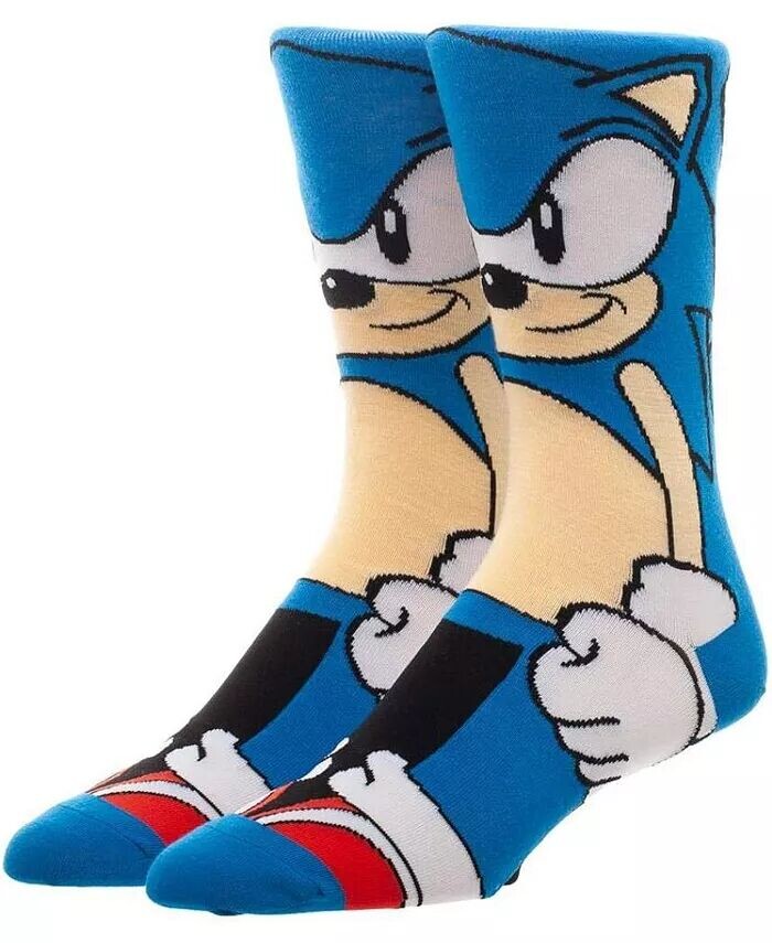 

Мужские повседневные носки с характером Crew 360 для мужчин Sonic The Hedgehog, синий