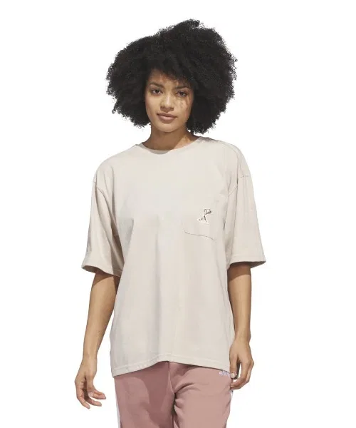 Женская футболка с принтом Summer Drink Graphic T-Shirt 2 Adidas, Beige