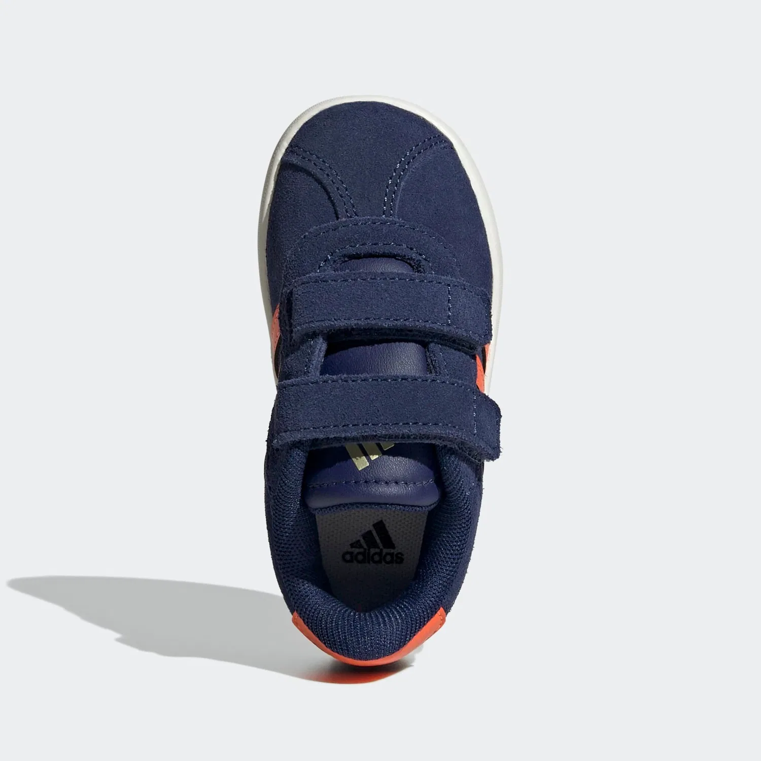Детские кроссовки с липучками Adidas Sportswear, Dark Blue/Impact Orange/Gold Metallic — фото 4