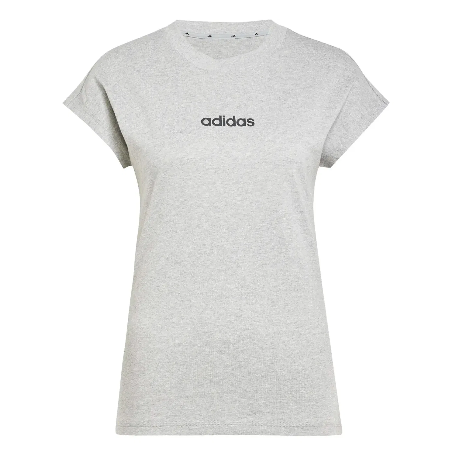 Женская хлопковая футболка Essentials Linear Adidas, Grau