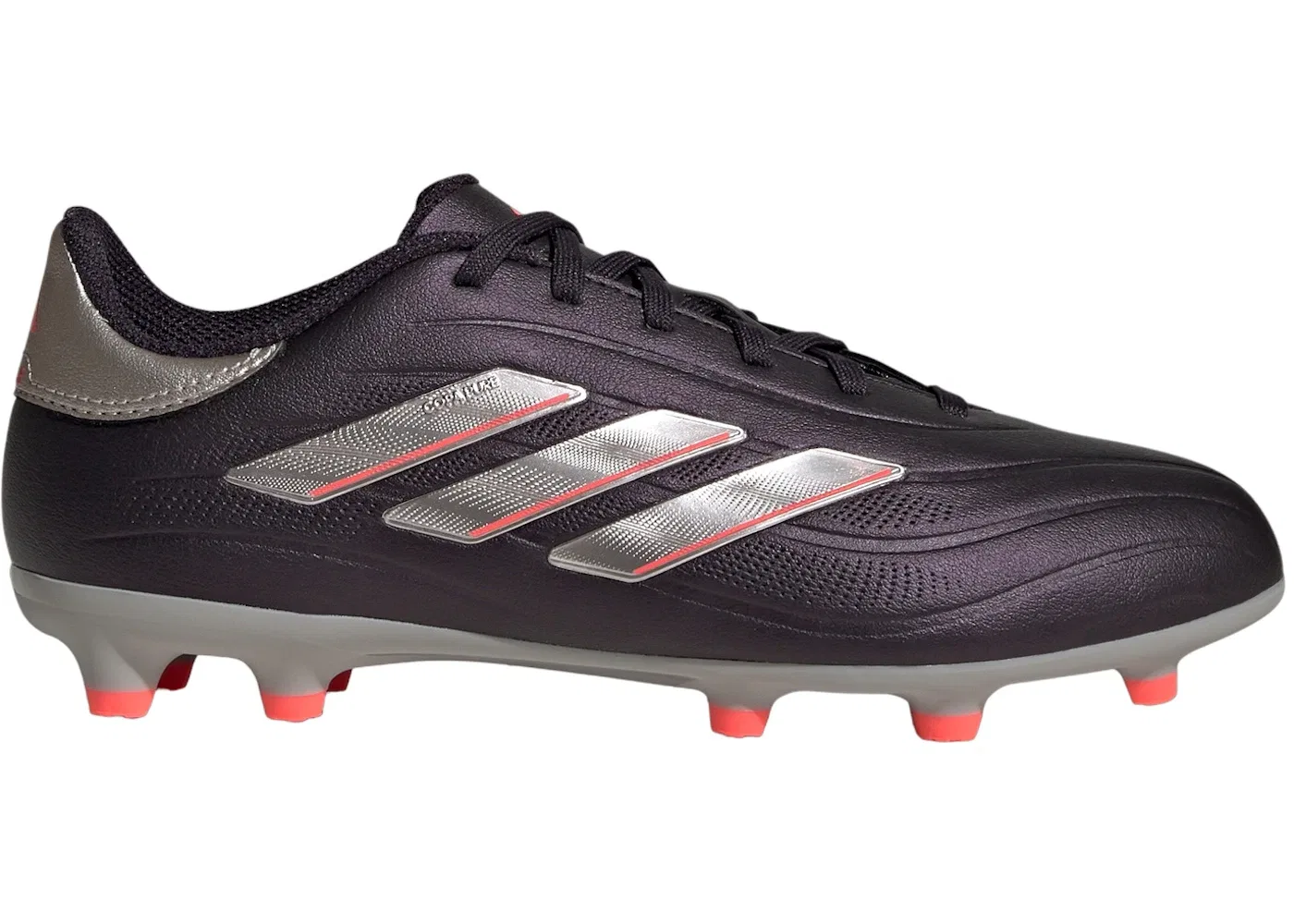Детские бутсы с высоким качеством Copa Pure 2 League FG Adidas, Aurora Black Platinum Metallic Turbo