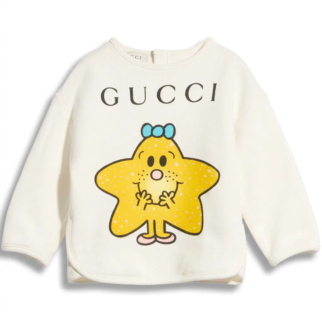 Детский свитшот с круглым вырезом White GUCCI