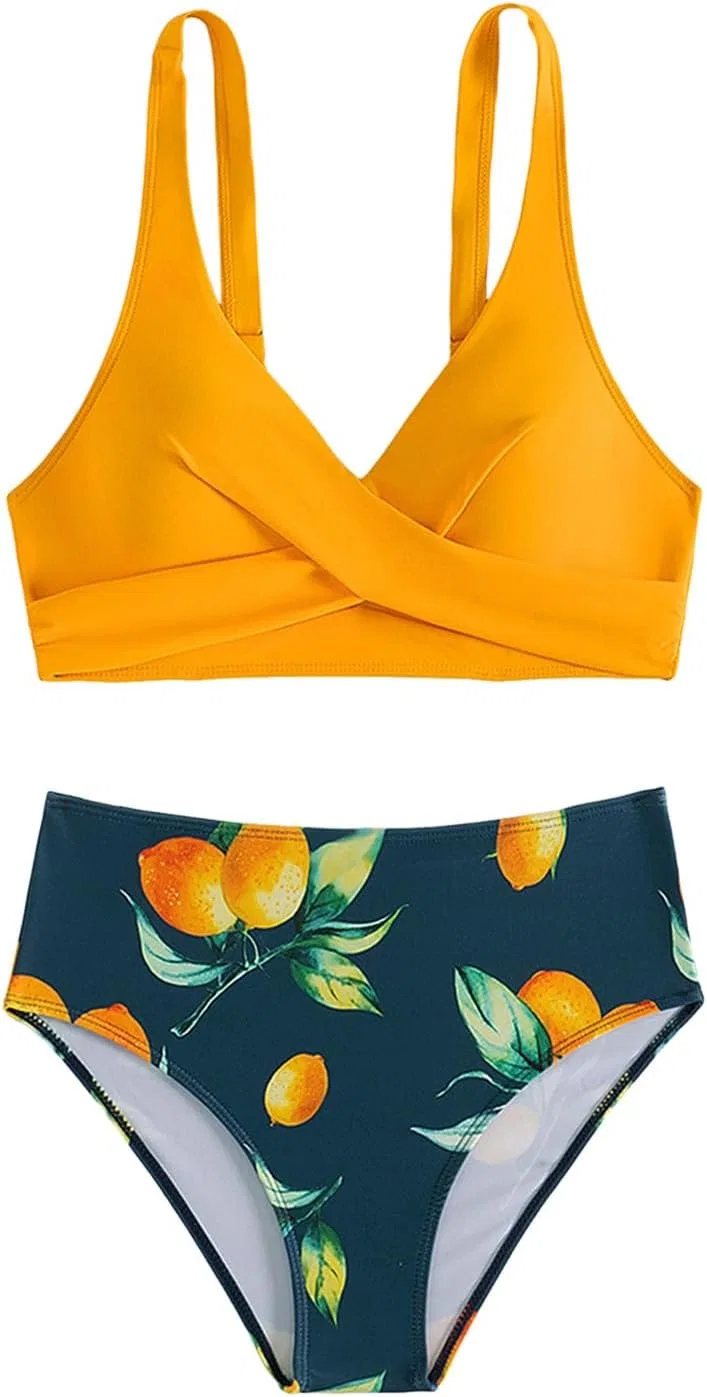 Женский бикини-комплект с пуш-ап Push Up Bikini Top Yellow — фото 4