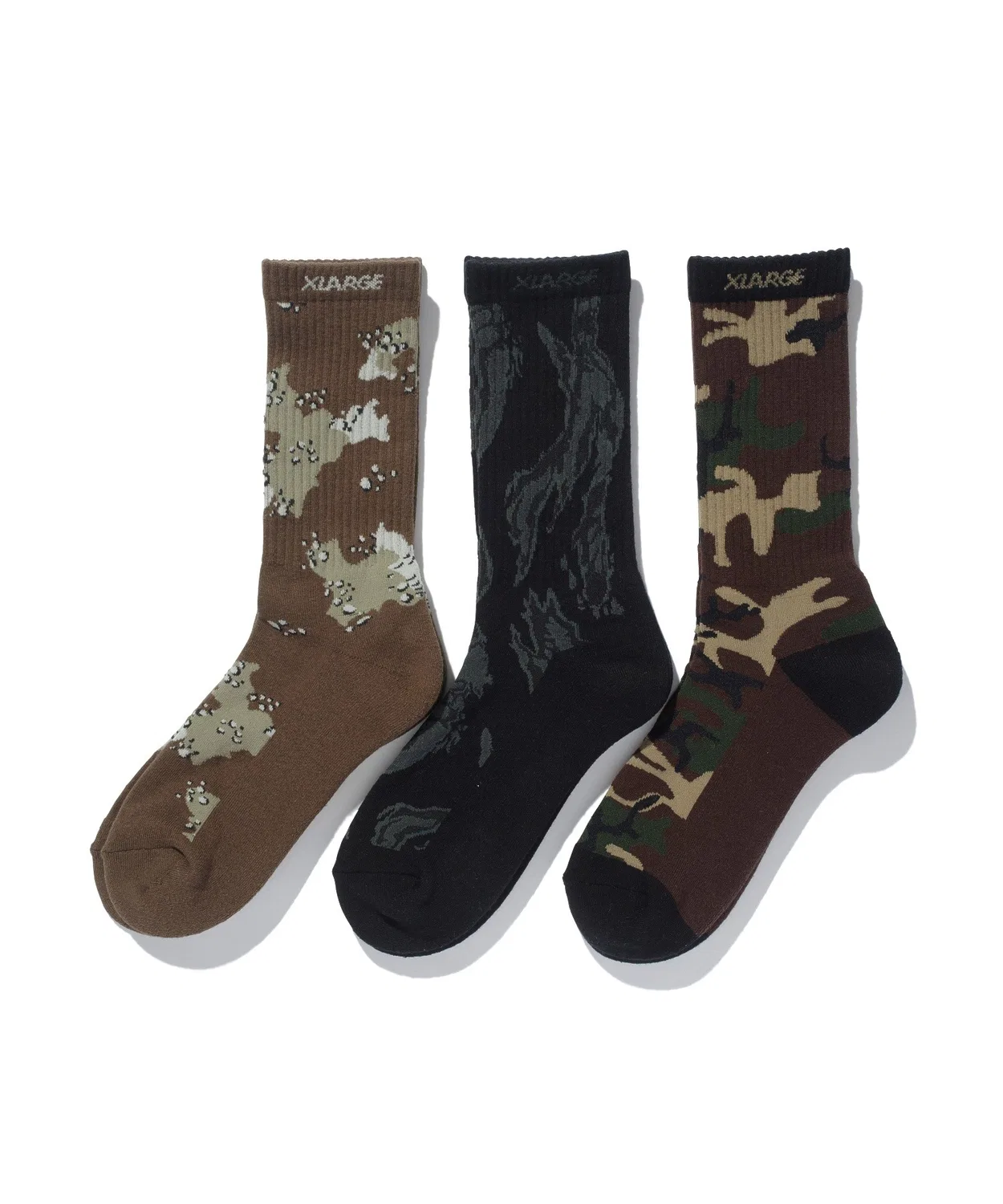 Детские носки с жаккардовым принтом, модель JACQUARD CAMO XLARGE, Beige — фото 4