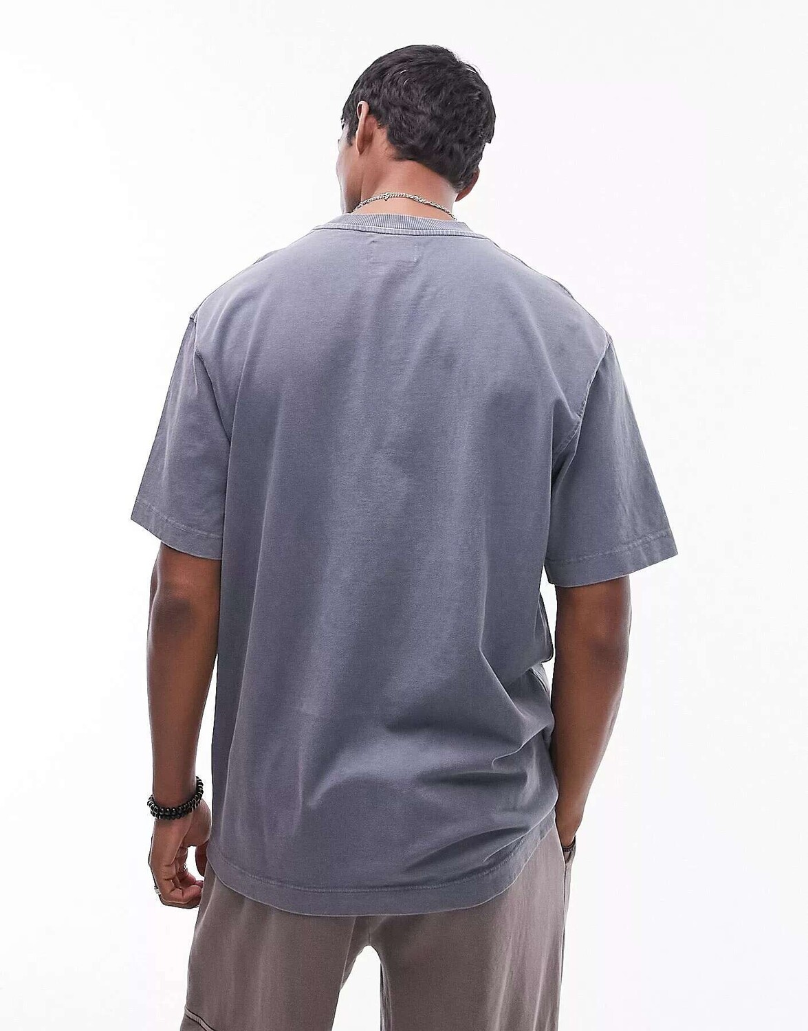 

Синяя футболка оверсайз Topman