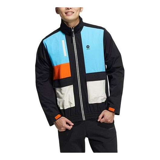 

Куртка adidas neo Colorblock Stand Collar Sports Jacket Black, черный