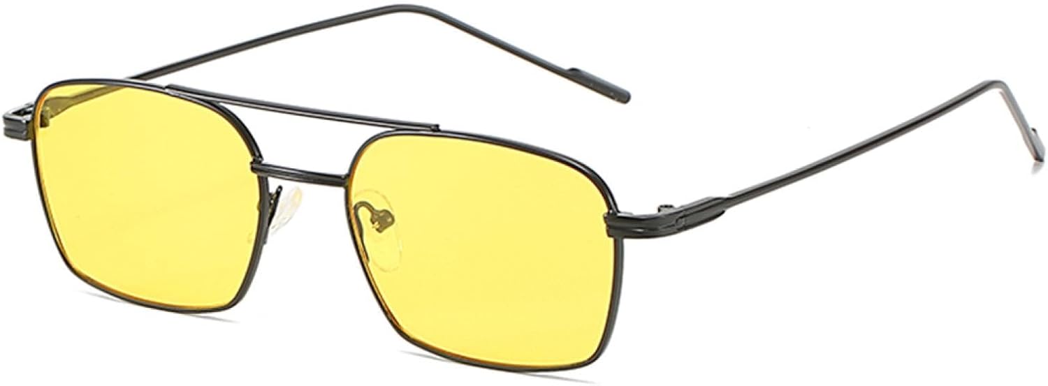 

Солнцезащитные очки в оправе для женщин, защита от УФ-излучения UV400, золотисто-черные, ретро, ​​металлические. Солнцезащитные очки для мужчин SZVVBKK, Black With Yellow