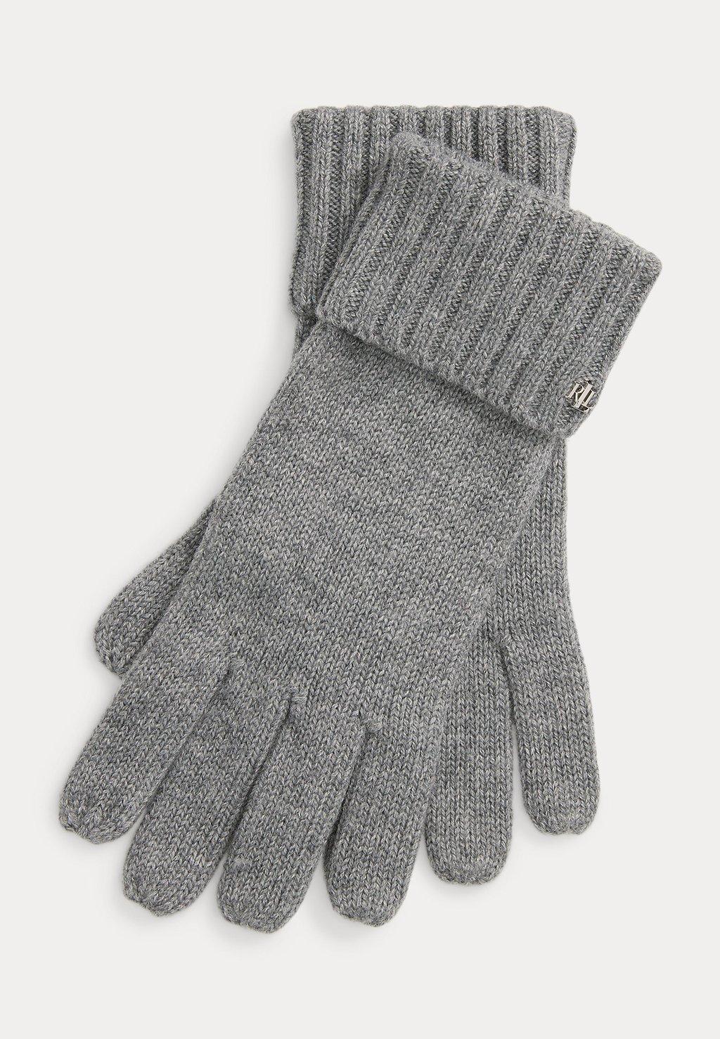 

Перчатки WOOL-BLEND GLOVES Lauren Ralph Lauren, серый