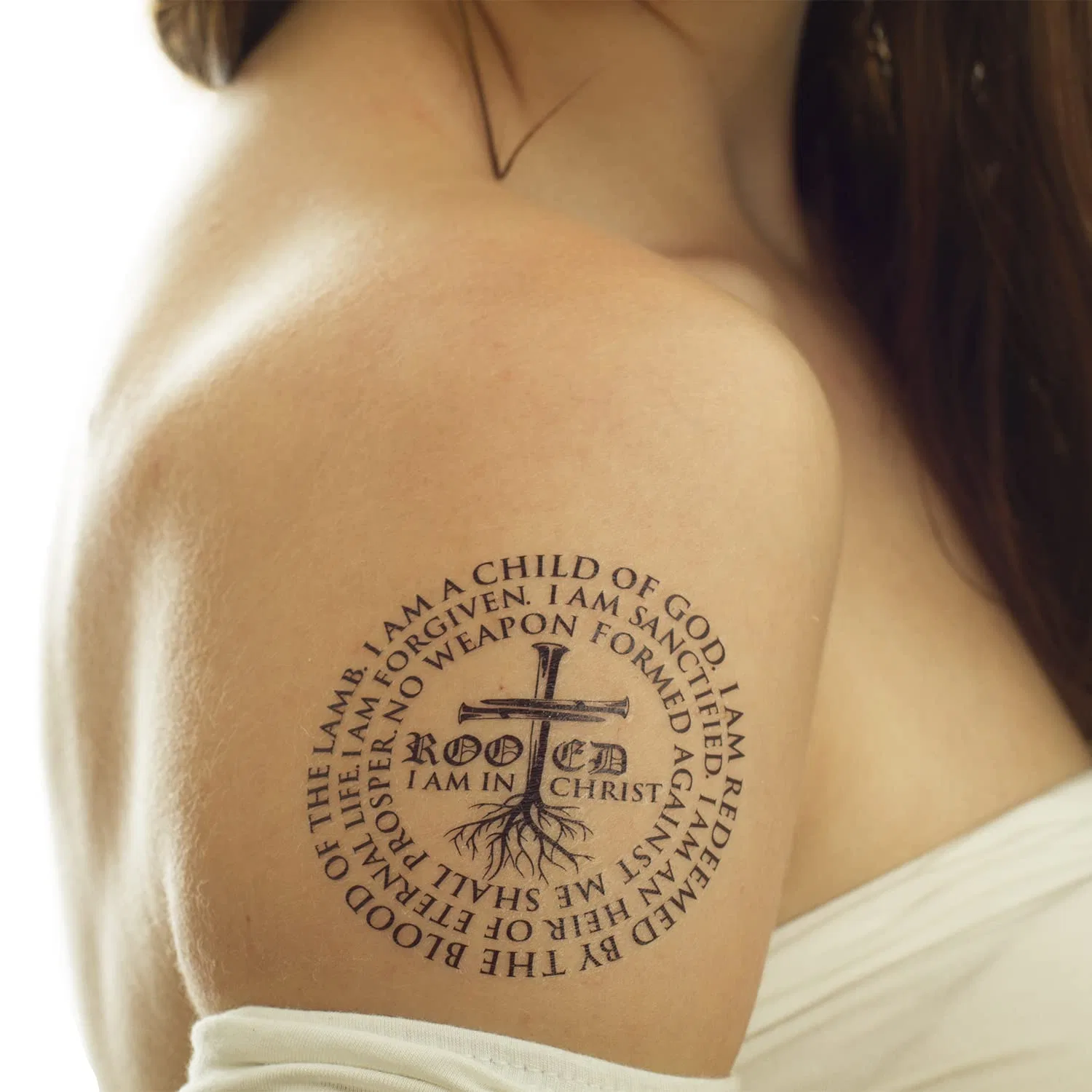Набор временных татуировок «I Am In Christ» (5 шт.) Tattoodrucker