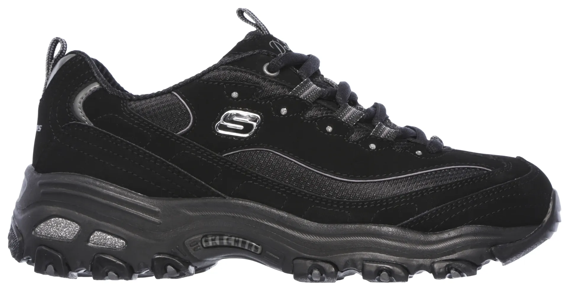 Кроссовки Skechers "D'Lites - Biggest Fan", модный массивный стиль, повседневная обувь, полуботинки, туфли на шнуровке, антрацит — фото 4