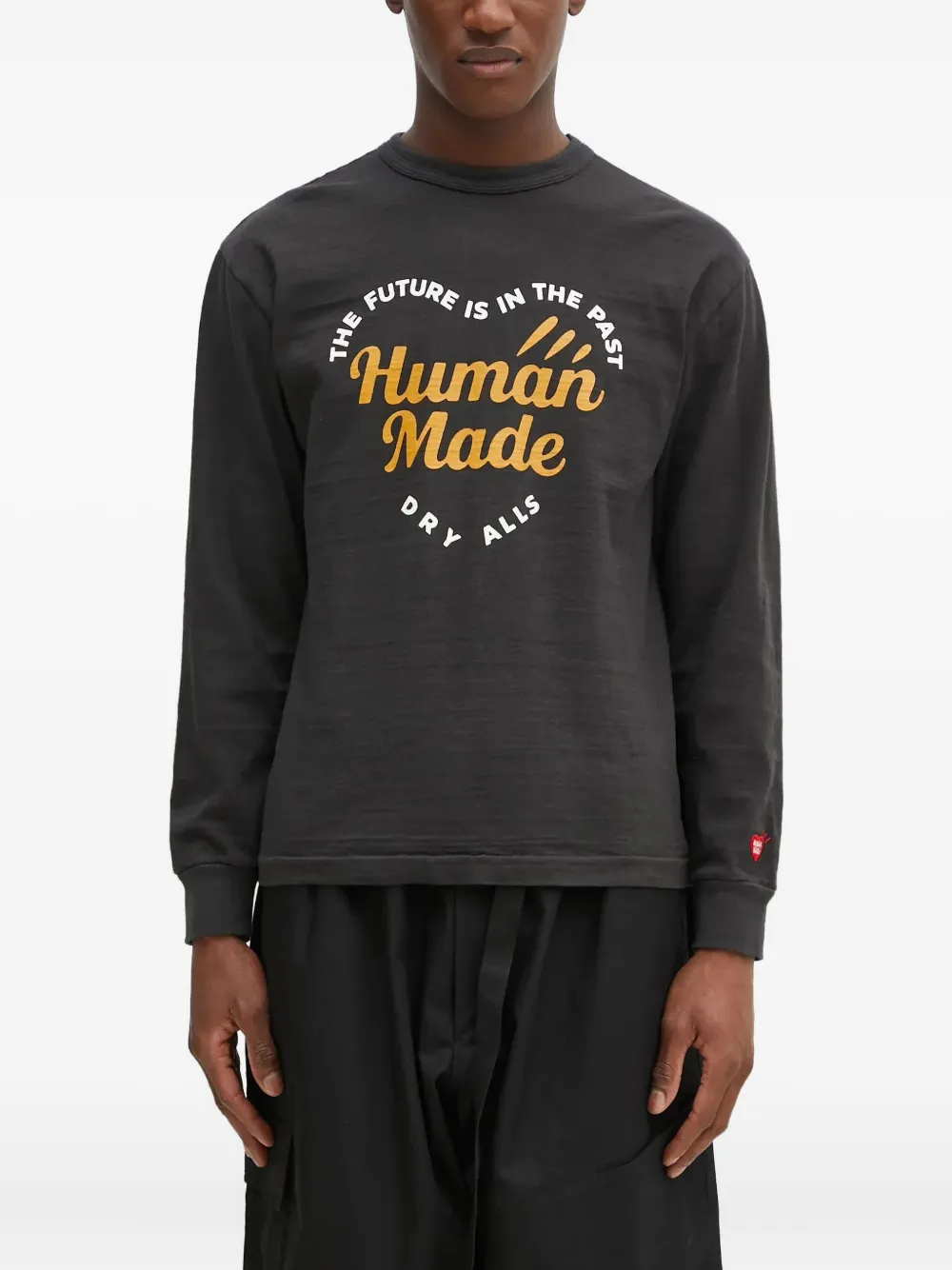 

Лонгслив с вышитым логотипом Human Made, черный
