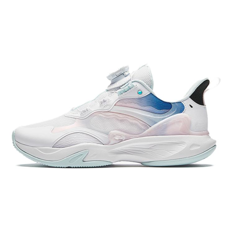 

Износостойкие дышащие низкие детские беговые кроссовки White Blue Antakids, Anta White/Sea Silence Blue/Black