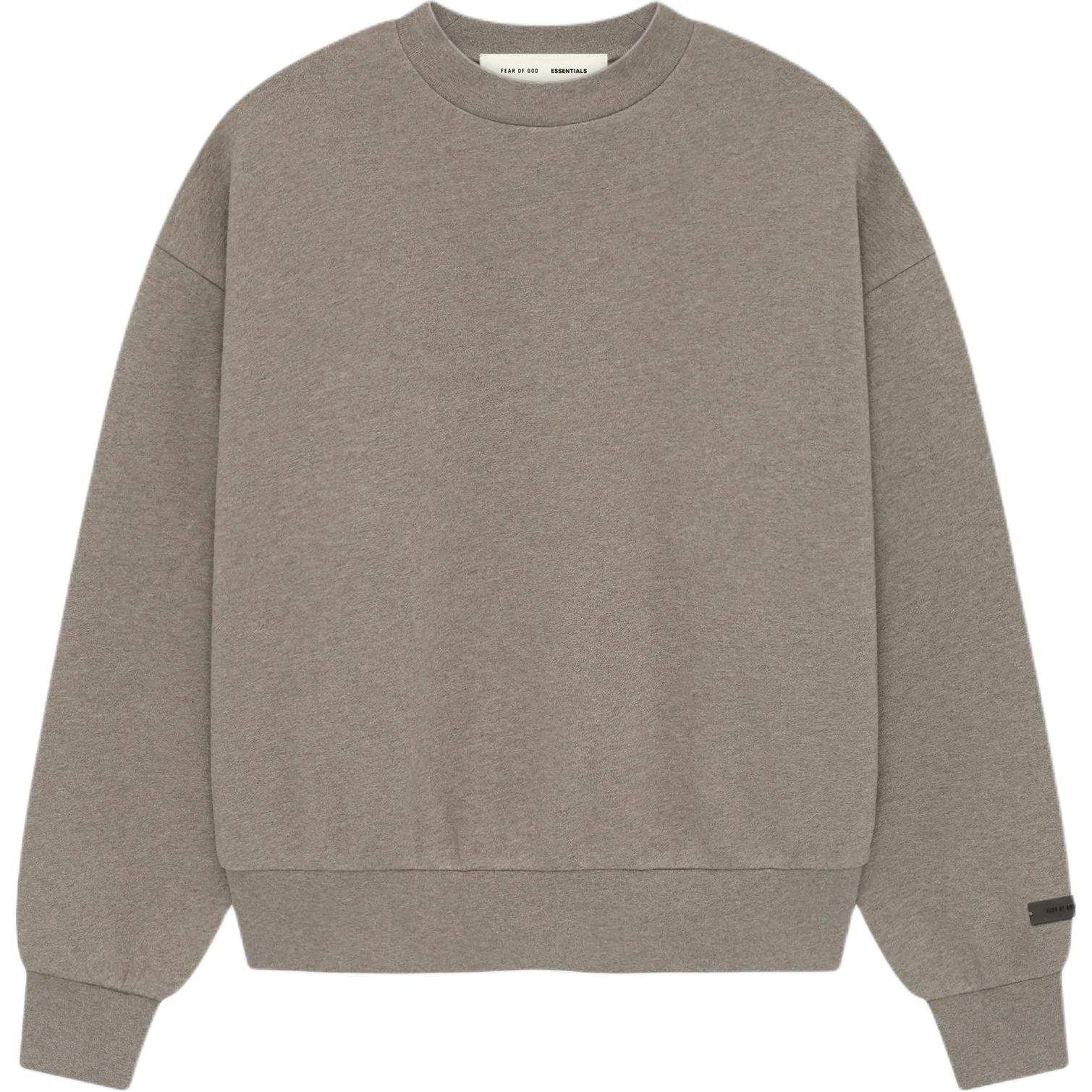 Свитшот с резинкой на манжетах Fear Of God Essentials, серый — фото 3