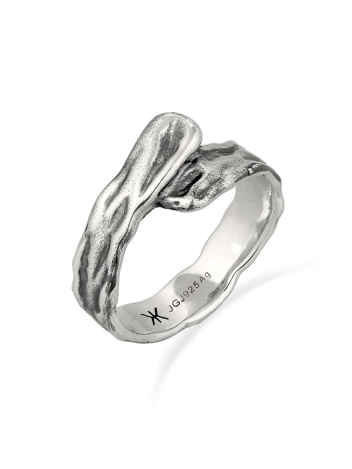 

KUZZOI Кольцо из серебра 925 пробы серого цвета