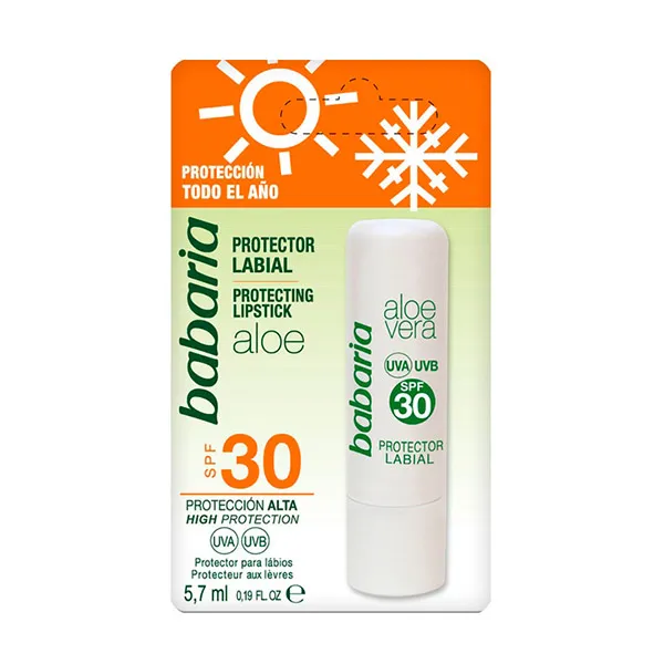 

Бальзам для губ с алоэ вера Protector Labial Aloe Spf 30 Babaria, 5 ml