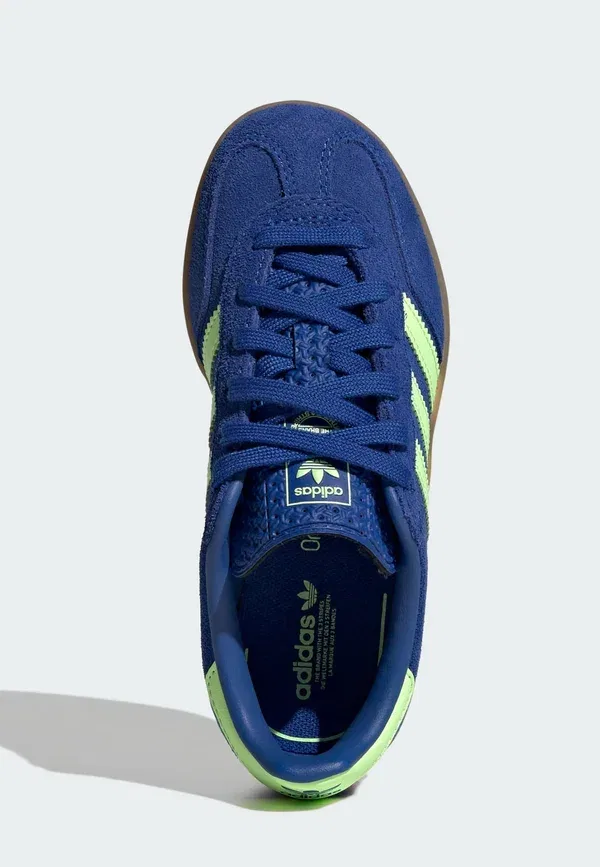 Кроссовки для фитнеса Adidas Originals Gazelle indoor trainers, королевский синий, зеленый, золотистый металлик — фото 3