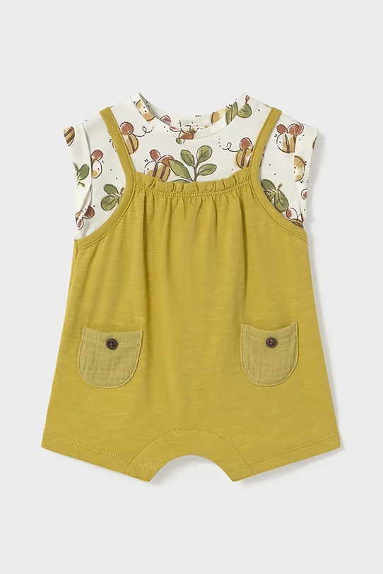 

Хлопковый детский комбинезон Rampers Mayoral Newborn, желтый