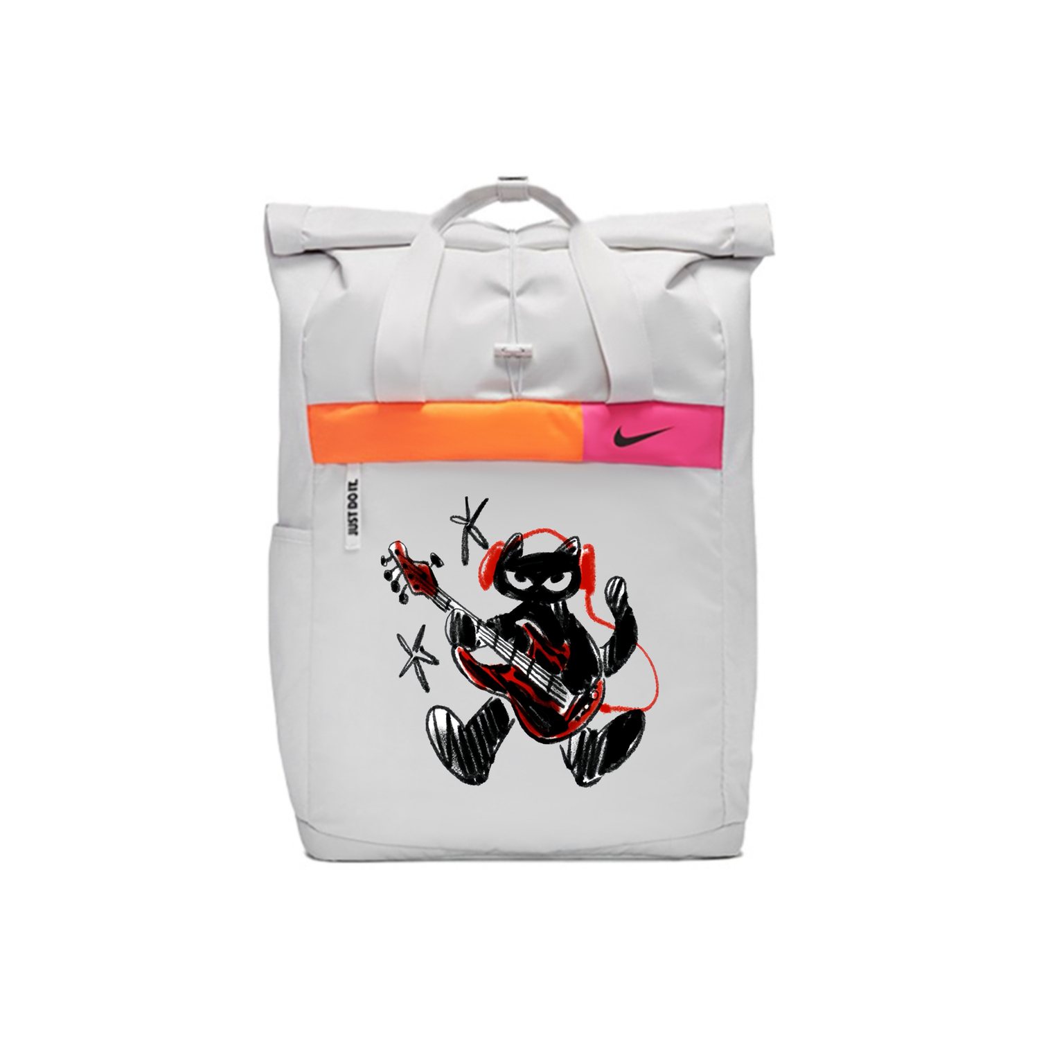 

Nike Тканевый рюкзак Regular Unisex светло-серебристый, Music Cool Kitten