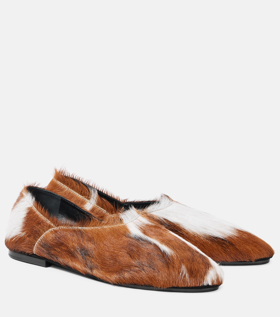 Туфли без застежек из телячьей шерсти Jil Sander, Jupiter