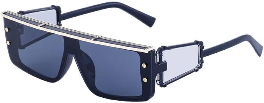 

Солнцезащитные очки в стиле стимпанк прямоугольной формы для женщин, роскошные модные маленькие солнцезащитные очки для мужчин, цельные солнцезащитные очки в стиле панк LVTFCO, Gold Gray