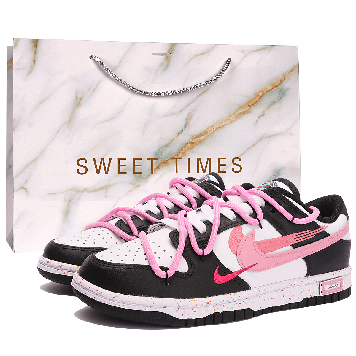 

Женские кроссовки для скейтбординга Nike Dunk, Black/Pink