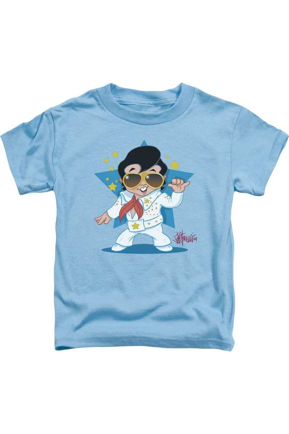 

Футболка с коротким рукавом для детей с изображением Элвиса Пресли в комбинезоне Gildan, синий